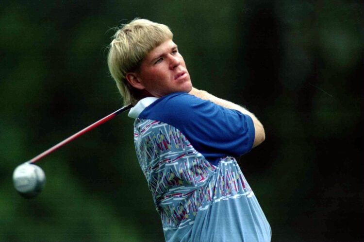 25 Mar 1994: JOHN DALY TEES OFF ON THE 11TH TEE DURING THE RAIN DELAYED SECOND ROUND OF THE PLAYERS CHAMPIONSHIP AT TPC SAWGRASS, PONTE VEDRA, FL.