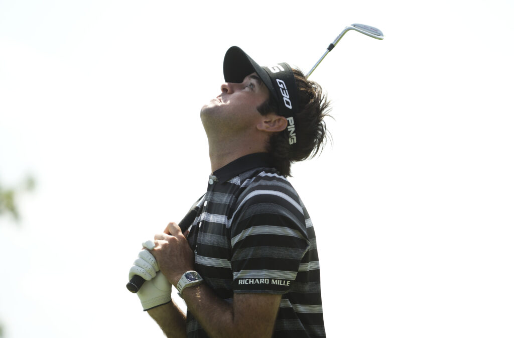 Bubba Watson looks frustrated during the 2015 Canadian Open