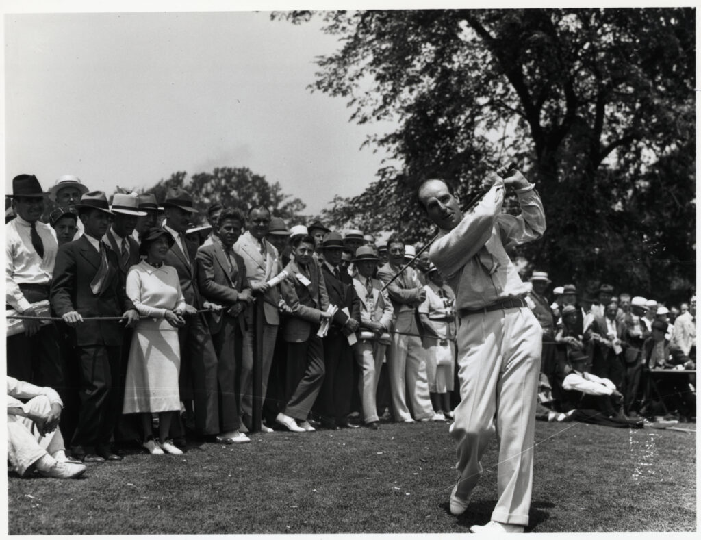 Harry Cooper hits an approach shot during the third round of the National Open Golf Championship