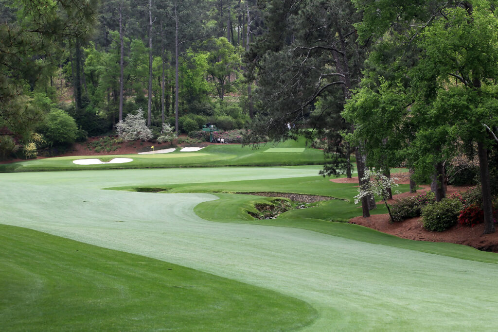 A general view of Amen Corner at Augusta National