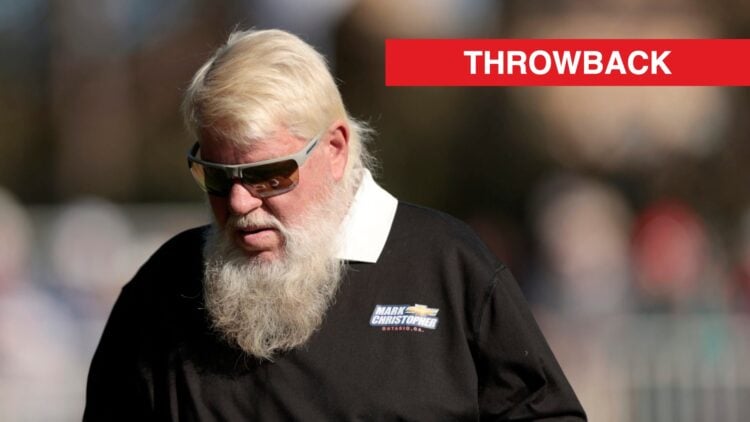 John Daly plays at the 2024 PNC Championship, throwback label