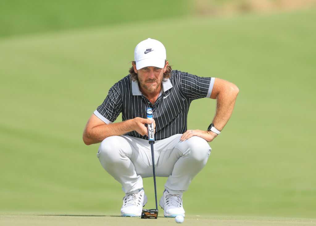 Tommy Fleetwood on the 11th hole during the second round of the Abu Dhabi HSBC Championship