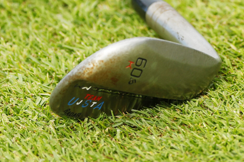 60 degree wedge of Justin Thomas of Team United States prior to the 2023 Ryder Cup at Marco Simone Golf Club