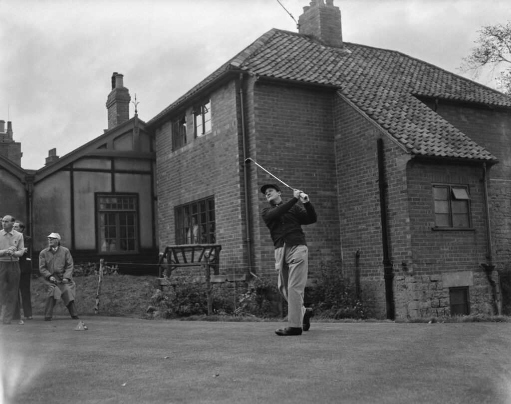 Tommy Bolt competing in the Ryder Cup held at Lindrick Golf Club, Yorkshire, October 4th - 5th 1957