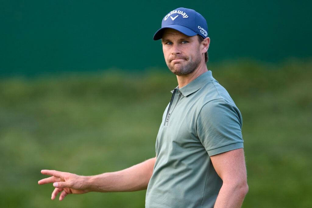 Thomas Detry acknowledges the crowd during the first round of Open de Espana