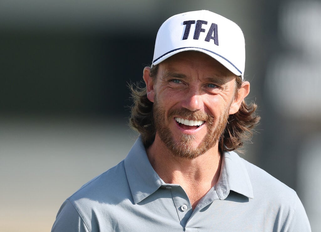 Tommy Fleetwood of England is pictured during practice prior to the Dubai Invitational 2026