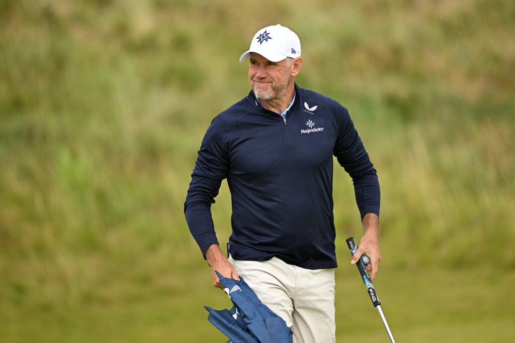 Lee Westwood during the first round of The Open Championship