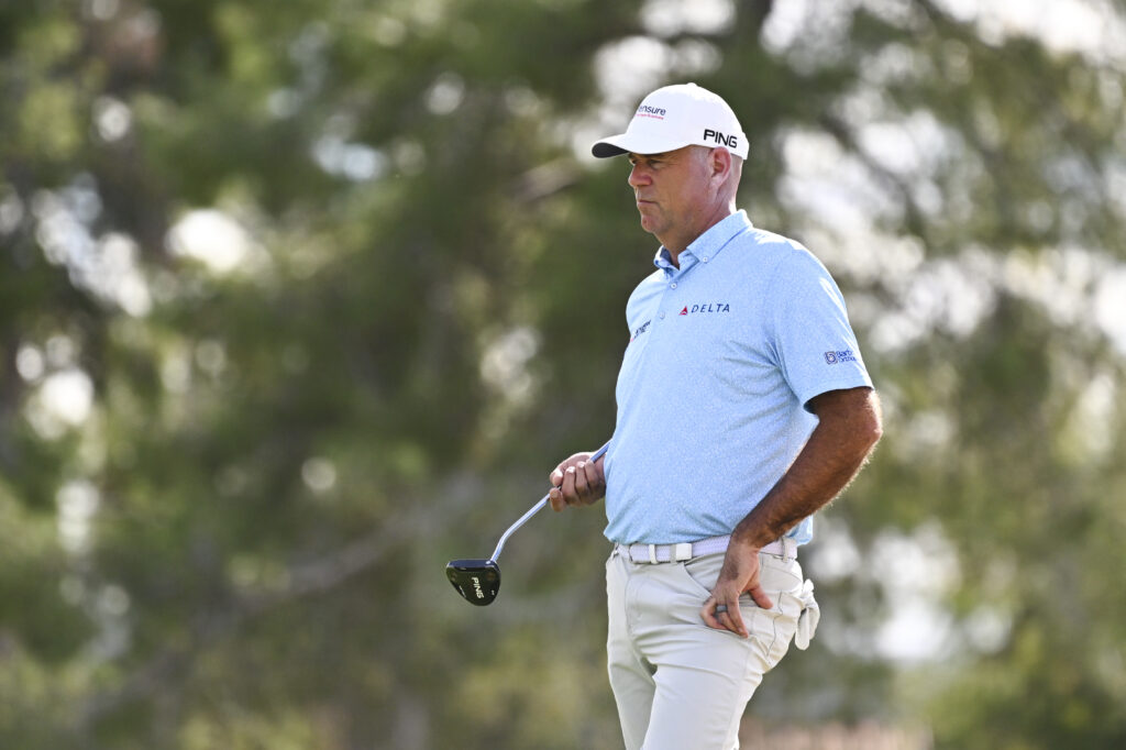 Stewart Cink on the green during the final round of the Charles Schwab Cup Championship 2025