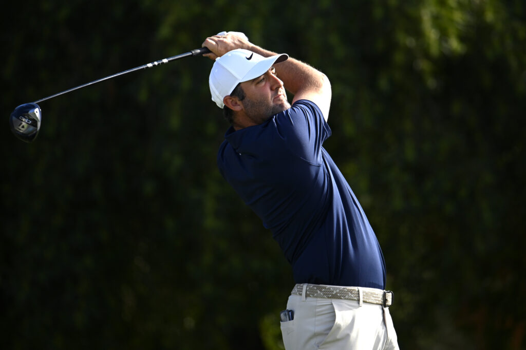 Scottie Scheffler in action on day one of the WM Phoenix Open