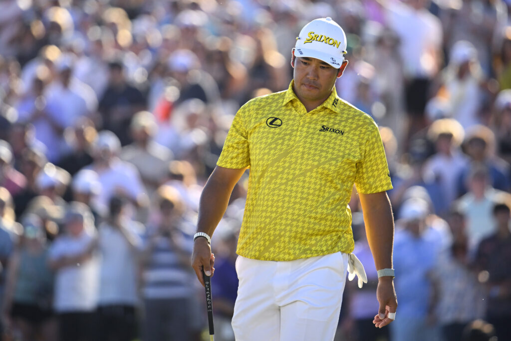 Hideki Matsuyama in action during the final round of the WM Phoenix Open