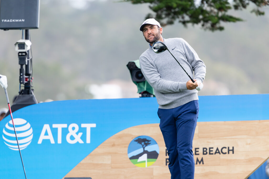 Scottie Scheffler during the final round of the AT&T Pebble Beach Pro-Am