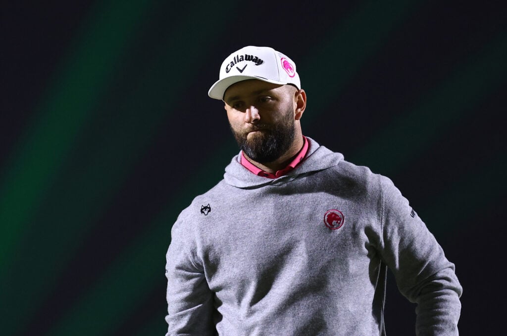 Jon Rahm during the third round of LIV Golf Riyadh