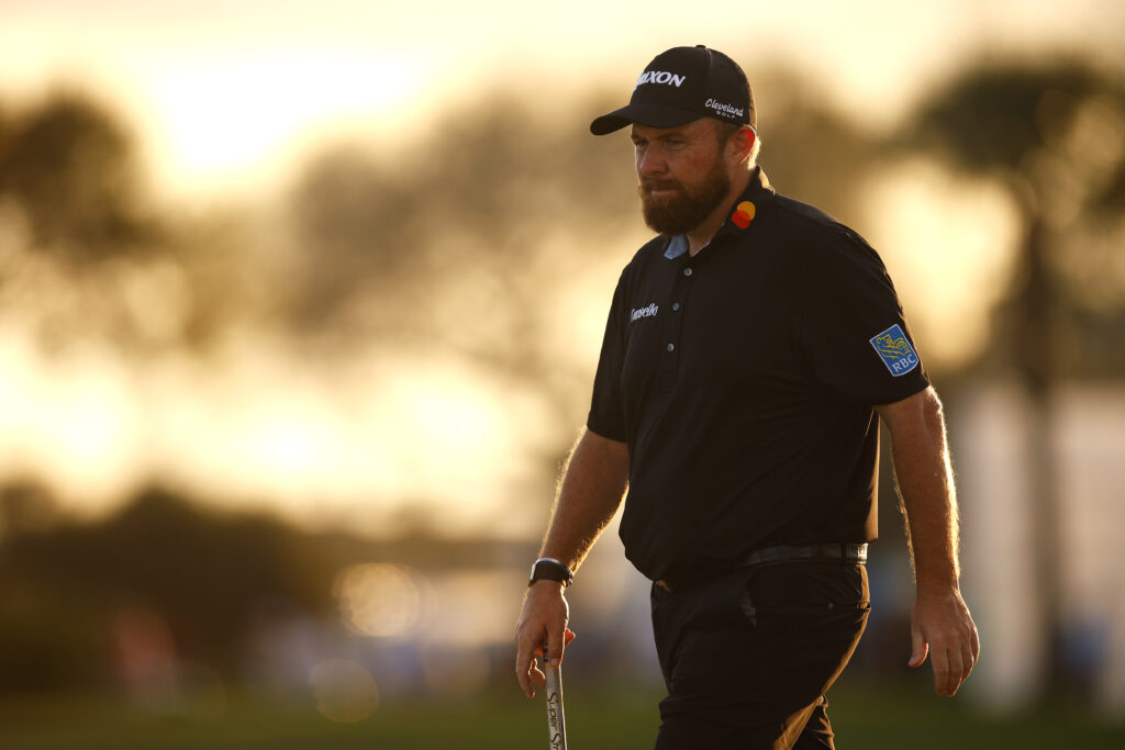 Shane Lowry of Ireland looks on from the 18th green during the final round of the Cognizant Classic 2026