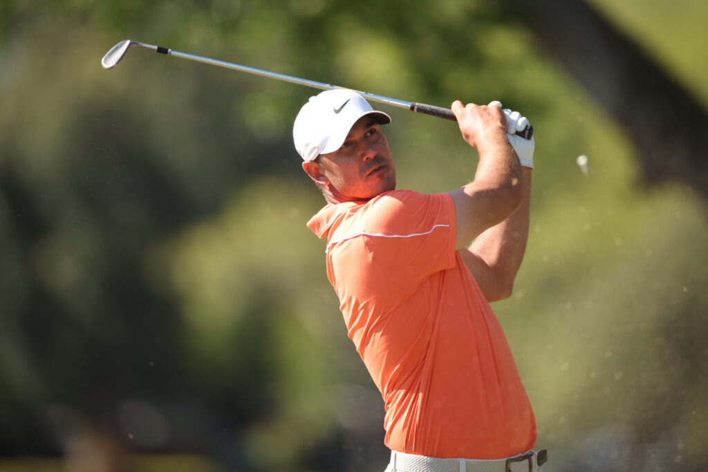 Brooks Koepka of the United States plays his shot from the 13th tee during the second round of the Valspar Championship 2026 at Copperhead Course at Innisbrook Resort and Golf Club