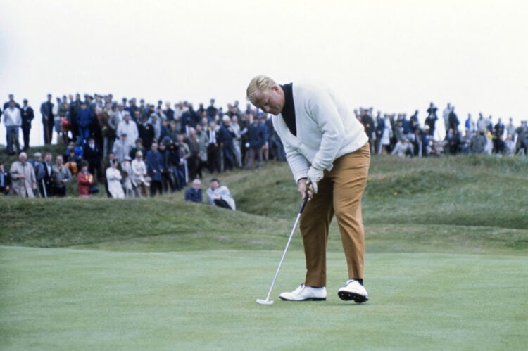Jack Nicklaus at the 1968 Open Championship at Carnoustie.