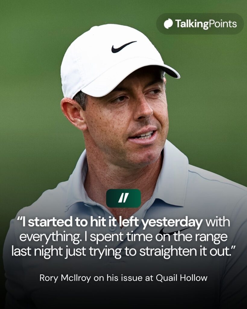 Rory McIlroy graphic with Quail Hollow quote
