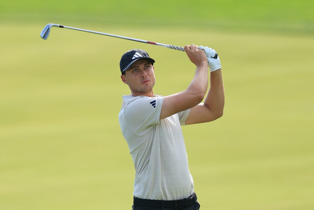 Ludvig Aberg in action at the 2026 PGA Championship