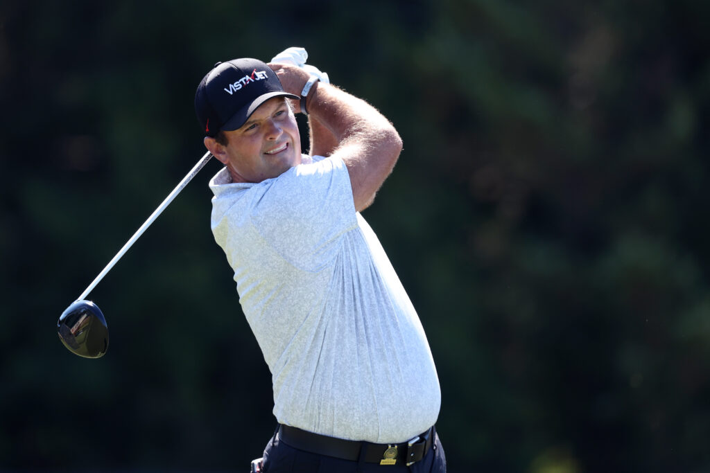 Patrick Reed in a practice round at Shinnecock Hills ahead of the US Open