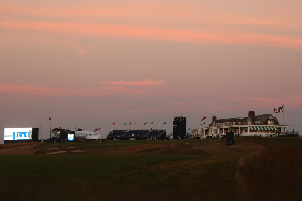 A general view of the clubhouse during the first round of the 126th U.S. OPEN at Shinnecock Hills Golf Club